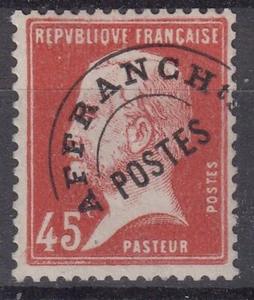 FRANCE : PREOBLITERE PASTEUR 45c ROUGE N° 67 NEUF ** GOMME SANS CHARNIERE - Picture 1 of 2