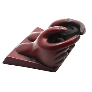 Tarjetero Manos Tarjetas de Visita Mano 7cm Rojo Burdeos - Imagen 1 de 3