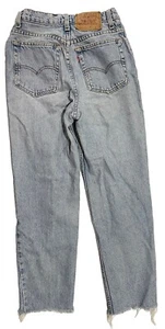 Levi’s Ribcage 24 Cremallera Recta Mosca Lavado Ligero Denim Envejecido Tiro Alto 1995 - Imagen 1 de 10