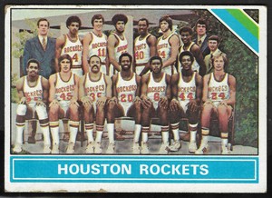 1975 TOPPS 210 HOUSTON ROCKETS TEAM CARD BASKETBALL CARD - UGRADEIT A52
