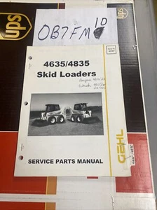 GEHL 4635 4835 SKID STEER LOADER TRACTOR SERVICE PARTS MANUAL - Picture 1 of 6