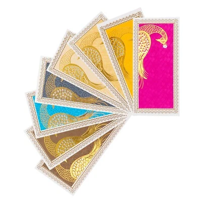 Money Envelopes Wedding Shagun Fancy Cash Gift Wallets Peacock for Occasions 5x - Image 1 of 4