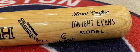 Dwight Evans Game Used Bat Red Sox Worth w/ Auto.  Ball Contact/Use Uncracked Cover