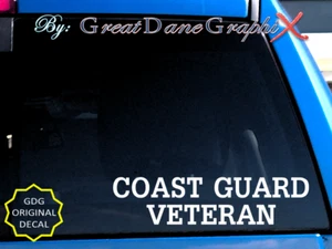 Coast Guard Veteran -Vinyl Decal Sticker -Color Choice -HIGH QUALITY - Picture 1 of 2