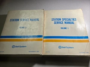 Vintage Bell System Telephone Station Service Manuals Volume 1 & 2 Oct/Nov 1982 - Picture 1 of 9