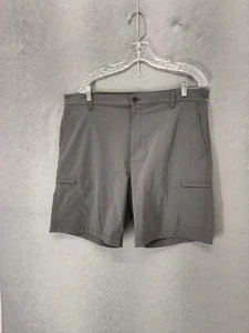 Chaps Shorts Mens 38 Gray Stretch Cargo Flat Front Golf Lightweight Polyester - Picture 1 of 20