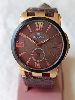 Relógio de quartzo Oskar Emil banhado a ouro Boston G - Nova bateria instalada - Imagem 1 de 4