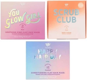 MM Yes Studio Body & Face Mask Set - Peach Scrub, Pink Clay Mask, Happy Hair 300 - Bild 1 von 1