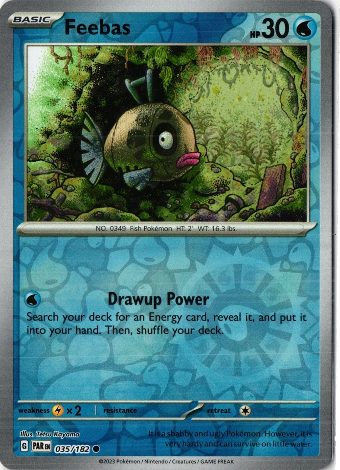 Feebas Reverse Holo Common SV04: Paradox Rift PAR EN 035/182 NM - Image 1 of 1