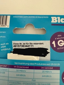 Top Sim Karte mit einfacher Rufnummer - Bild 1 von 3