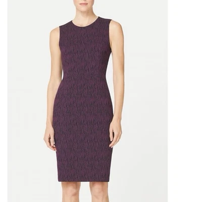 Calvin Klein Purple Black Jacquard Sleeveless Stretch Sheath Dress Size 2 - Image 1 of 4
