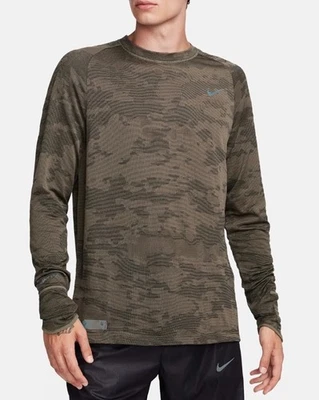 Nike Therma-FIT ADV Running Top Long Sleeve FB8538-222 Olive Camo Men’s M Medium - Image 1 of 4