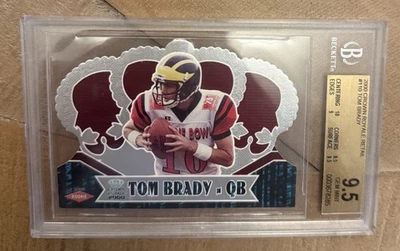 2000 Crown Royale Tom Brady #110 Rookie Varejo Vermelho BSG 9.5 💎 10 Centragem Rara! - Imagem 1 de 4