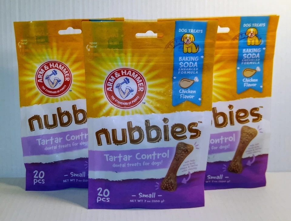 Arm & Hammer for Pets Nubbies Dental Treats Dogs | SMALL | 20 Count (Pack of 3) Foto 1 de 4
