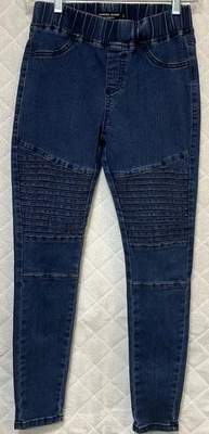 Pantalones de mezclilla ajustados Hammer Los Angeles para mujer talla pequeña azules lisos Foto 1 de 4