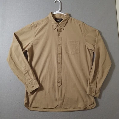 RRL Ralph Lauren Utility Work Shirt Men Large Brown Twill Button Up See Pics - Image 1 of 4