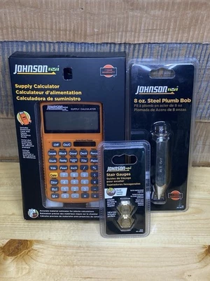 Johnson Lot - Supply Calculator, Stair gauges, 8 Oz. Plumb Bob - New, Fast Ship! - Image 1 of 4