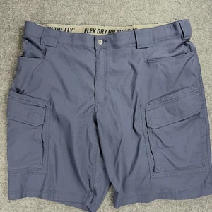 Duluth Trading Co Flex Dry On The Fly Cargo Shorts Mens Relaxed Fit Size 44 Blue - Picture 1 of 8