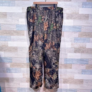 Cabelas Mossy Oak Break Up Suede Hunting Pants Brown Camo Waterproof Mens 3XLT - Picture 1 of 6