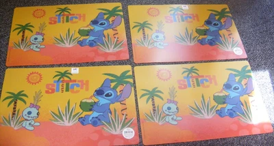 DISNEY LILO & STITCH 4 NEW PLASTIC REUSABLE PLACEMATS 12" X 17.75" - Image 1 of 4