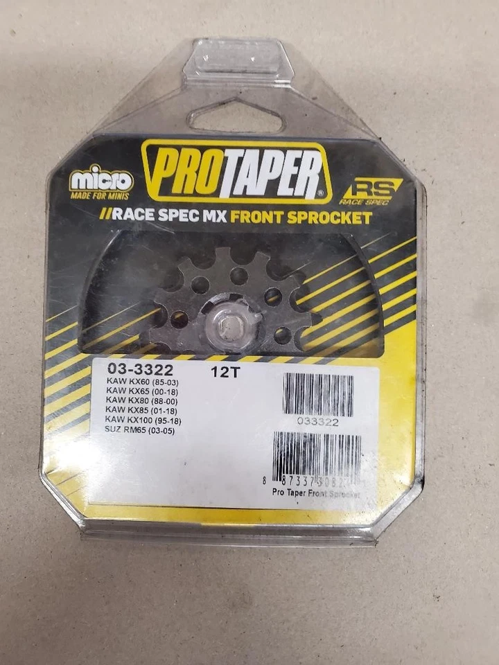 Piñón delantero cónico kx60/65/80/85/100, rm65 Pro, 12 dientes, 03-3322 Foto 1 de 1