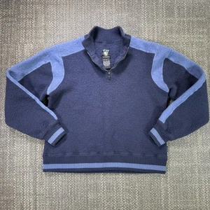 Kuhl Technical Merino Wool Sweater Mens L Fits Like Small Blue 1/4 Zip Pullover - Picture 1 of 24