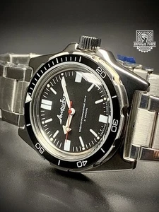 Vostok Amphibia Black Bezel 110916 Bracelet. Brand New. Sent from Barcelona - Picture 1 of 10