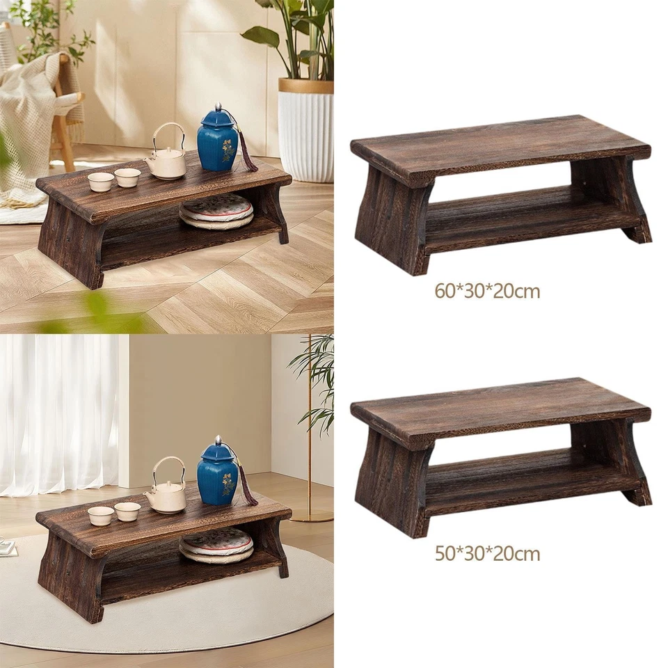Coffee Table Sitting Dining Table Living Room Brown for Sitting The Floor - Image 1 of 1