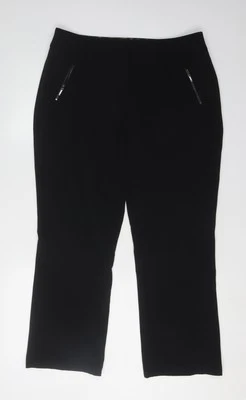 M&Co Women's Black Straight Trousers Size 14 - Image 1 of 4
