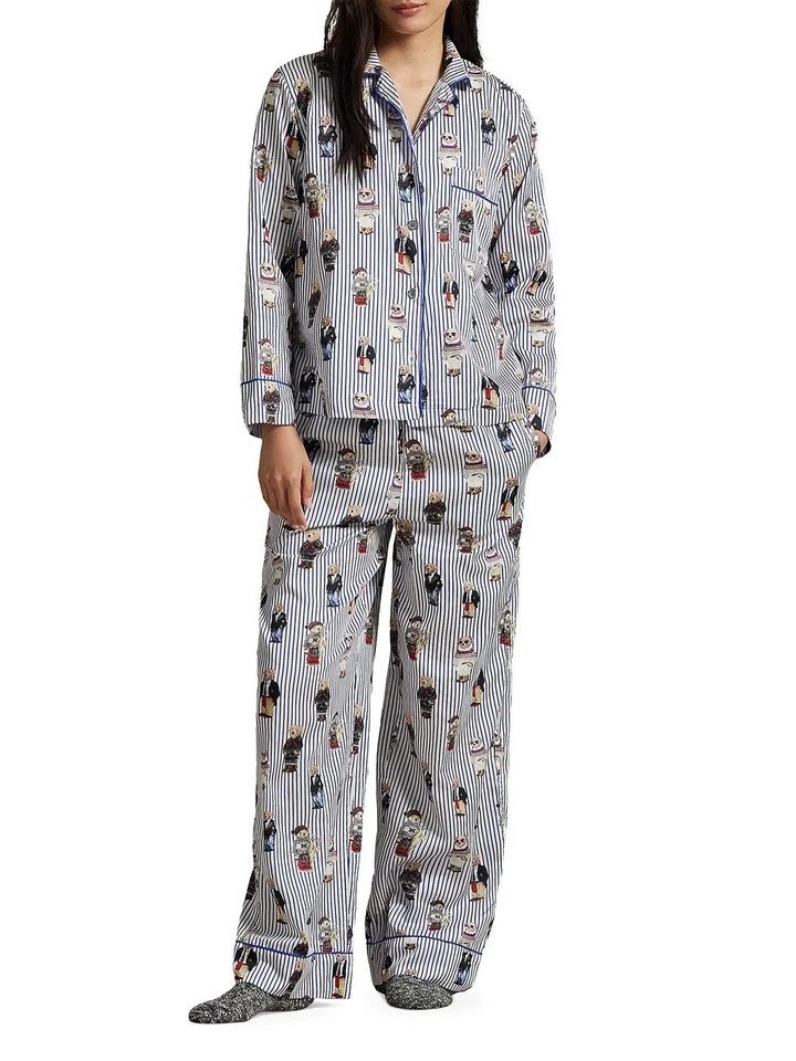 Polo Ralph Lauren Madison Pajama Set with Twilly - 4P0704 - Image 1 of 1