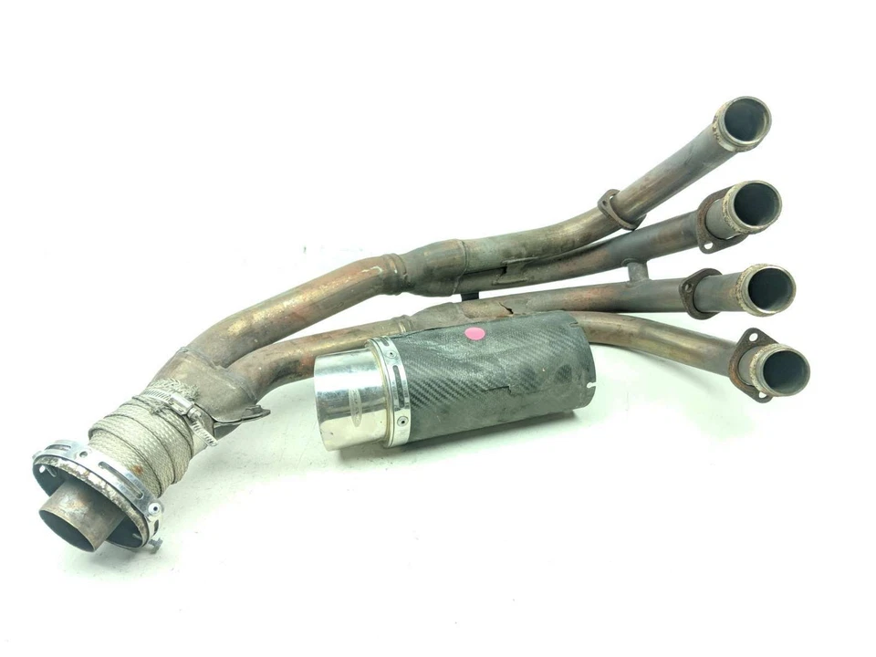 04 Silenciador de tubo de escape completo Yamaha YZF R6 R6S DELKEVIC PR 1834 DAÑADO Foto 1 de 4
