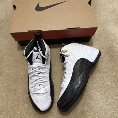 Nuevo 2025 Nike Air Jordan 12 Taxi 153265-117 Talla 7Y Blanco Negro 100% Auténtico Foto 1 de 4
