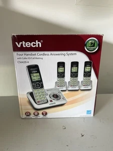Sistema de contestador inalámbrico V-Tech 4 auriculares con identificador de llamadas/llamada en espera CS6429-4 - Imagen 1 de 3