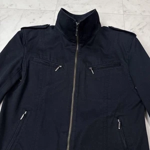 Chaqueta Burberry Etiqueta Negra Cuello Soporte Cremallera Negra Para Hombre M Logo Caballo USADA - Imagen 1 de 10