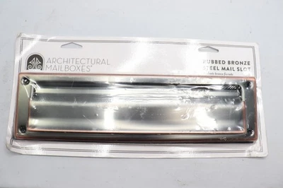 Architectural Mailboxes Rubbed Bronze Steel Mail Slot Accessory - Image 1 of 3