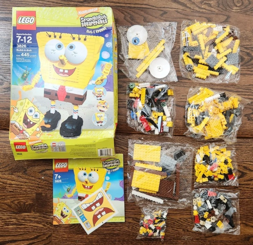 (OPEN BOX) New Sealed LEGO SpongeBob SquarePants Build-A-Bob 3826 - Image 1 of 1