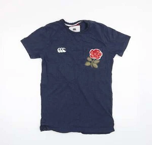Canterbury Mens Blue Cotton blend T-Shirt Size S - Picture 1 of 12
