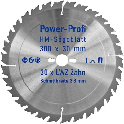 AZPROF® HM-Sägeblatt 300 x 30 mm LWZ 30 x Wechselzahn mit Spanabweiser Kreissägeblatt