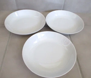 3 Mikasa ASPEN 8 1/4" Pasta Bowls All White Set of 3 - Picture 1 of 4