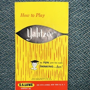 Vtg Yahtzee Strategy Instruction Manual booklet 1961 EUC Rules - Picture 1 of 6