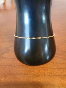 Vintage Sterling Silver 925 Bracelet Vermeil Twist Style 8" - Picture 1 of 6