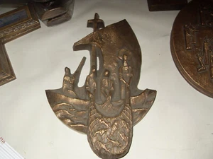Bronze- Relief Schiff Höhe 27cm Breite 19cm Tiefe 4cm - Bild 1 von 4