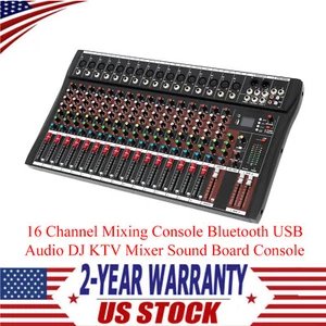 16 Channel Mixing Console Bluetooth USB Audio DJ KTV Mixer Sound Board Console - Picture 1 of 10