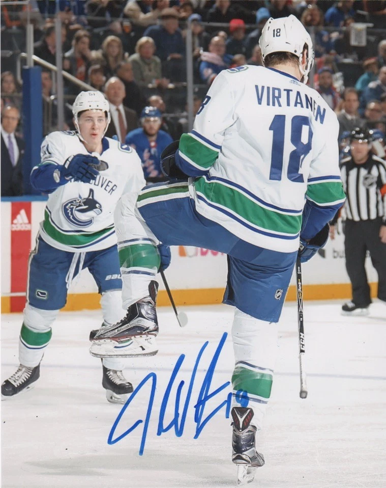 Foto firmada autografiada por Jake Virtanen de Vancouver Canucks 8x10 certificado de autenticidad #8 Foto 1 de 1