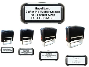 Rubber Stamp Custom Name Address Garage Mechanic Self-inking - Picture 1 of 18