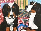 Bernese Mountain Dog Art PRINT from Painting | Berner Gifts, Poster 13x19