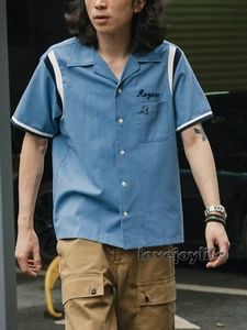 Camisa informal de lino vintage de los años 60 sin stock para hombre camiseta manga corta nueva - Imagen 1 de 26