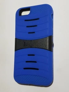Rare Navy Blue Hybrid Defender Kick Stand Case Cover For Apple iPhone 6S Phone - Picture 1 of 5