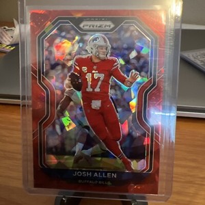 2020 Panini Prizm Josh Allen Red Cracked Ice #1 Buffalo Bills