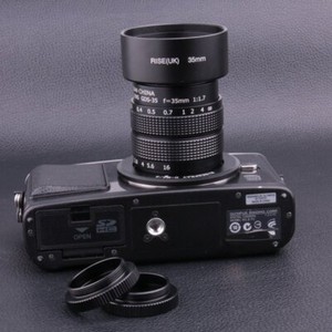 Fujian 35mm f/1.7 CCTV Movie Lens for m43 ep2 gf1 gh1+C mount to M4/3+Marco+Hood